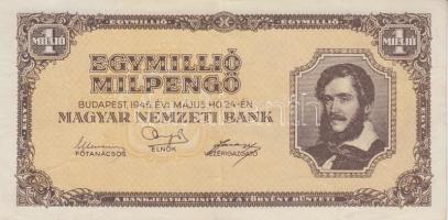 1945-1946. 10db különféle pengő bankjegy T:II-,III