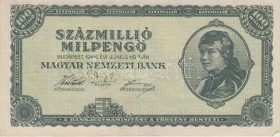 1945-1946. 10db különféle pengő bankjegy T:II-,III