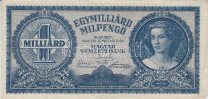 1945-1946. 10db különféle pengő bankjegy T:II-,III