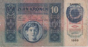 1916. 1K "Deutschösterreich" felülnyomással + 1917. 2K + 1919. 5K "Magyar Postatakaré...