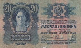 1916. 1K "Deutschösterreich" felülnyomással + 1917. 2K + 1919. 5K "Magyar Postatakaré...