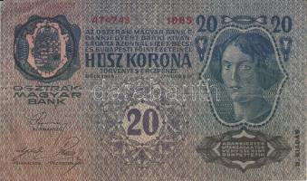 1916. 1K "Deutschösterreich" felülnyomással + 1917. 2K + 1919. 5K "Magyar Postatakaré...