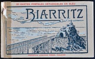 Biarritz - 20 lapból álló régi képeslap füzet / postcard booklet with 20 cards