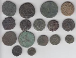 16db azonosítatlan római pénz T:vegyes