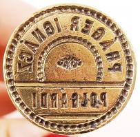 Réz pecsétnyomó "Práger Ignácz Polgárdi", m:12 cm