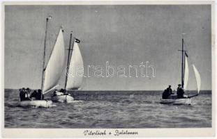 Balatoni vitorlások, 149 db háború előtti képeslap