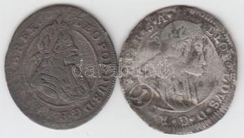 Ausztria/Oppeln 1700FN 1Kr Ag I.Lipót + Csehország/történelmi tartomány 1704. 1Kr Ag "I. Lipót&...