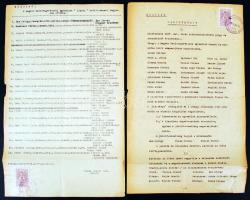 1938 A Magyar Haditengerészeti egyesület Csepel helyi csoport tagjainak névsora és a megalakulásról szóló jegyzőkönyv korabeli másolata 2 db gépelt oldal