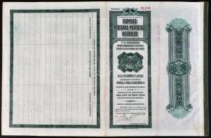 1928. "Kisbirtokosok Országos Földhitelintézete" 7%-kal kamatozó törlesztéses aranykötvény...