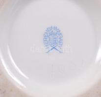 Herendi zöld virágos váza, kézzel festett, jelzett, hibátlan, m:23 cm / Herendi vase, flawless condi...