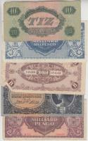 24db vegyes bankjegy korona és pengő korszakból T:vegyes