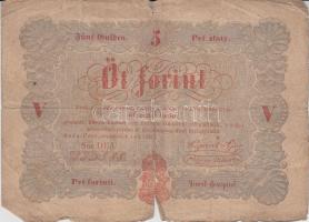 1848. 2Ft "Kossuth bankó" + 5Ft "Kossuth bankó" piros T:IV