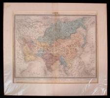1881 Ázsia térkép paszpartuban / Map Asie. Atlas St. Cyr. Furne, Jouvet et Cie. Editeurs. Imp. Lemercier 54x50 cm