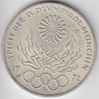 NSZK 1972J 10M Ag "Olimpia-München/Olimpiai Láng" T:2
GFR 1972J 10 DMark Ag "Olympic ...