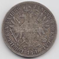 Ausztria 1886. 1Fl Ag T:2- Austria 1886. 1 Florin Ag C:VF