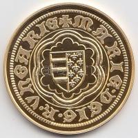 "Magyar aranypénzek utánveretben - Mária aranyforint" aranyozott Ag(0.999) emlékérem (5.5g...