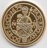 "Magyar aranypénzek utánveretben - II. Rákóczi György dukát" aranyozott Ag emlékérem (5.5g...