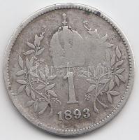 Ausztria 1893. 1K Ag T:3 Austria 1893. 1 Corona Ag C:F