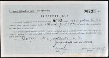 Jászladány 1911. "Jászsági Helyi Érdekű Vasút Részvénytársaság" 200K-ról szóló Elsőbbségi ...