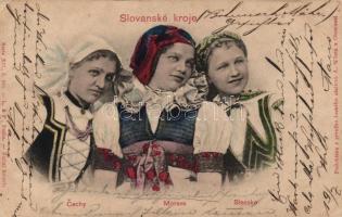 Slovanske kroje - Cechy, Morava, Slezsko' - Czech, Moravian, Silesian folklore (Rb)