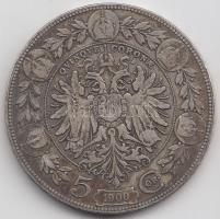 Ausztria 1900. 5K Ag T:3 Austria 1900. 5 Corona Ag C:F Krause KM#2807