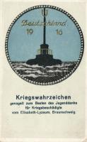 1916 'Kriegswahrzeichen vom Elisabeth Lyzeum, Braunschweig' / WWI navy, German charity card (EK)