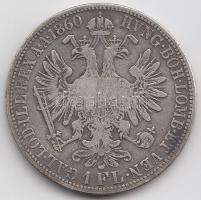 Ausztria 1860A 1Fl Ag "Ferenc József" T:3 Austria 1860A 1 Florin Ag "Franz Joseph" C:F Krause KM#2219