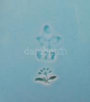 Körmöcbányai szecessziós kis tányér, mázas kerámia, apró lepattanással, jelzett, d:17 cm