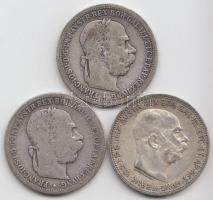 Ausztria 1894-1912. 1K Ag (3x) T:2,3
Austria 1894-1912. 1 Corona Ag (3x) C:XF,F
Krause KM#2804, 2820