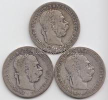 Ausztria 1894-1907. 1K Ag (3x) T:3
Austria 1894-1907. 1 Corona Ag (3x) C:F
Krause KM#2804
