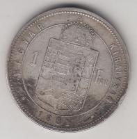 1881KB 1Ft Ag "Középcímer" T:3
Adamo M15