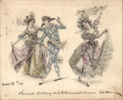 1899 Carnival, dance, litho (12 x 10 cm) (fl)