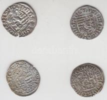 ~1480. Denár "I. Mátyás" 4db klf T:2,2- ki