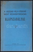 1913 A jászsági helyi érdekű vasút részvénytársaság alapszabályai Szolnok, 1913, Bakos. 24p.