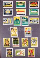 kb 1500 darabos magyar gyufacímkegyűjtemény szépen rendezett, kartonlapokon