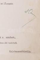 1941 Hóman Bálint miniszter aláírása kinevezési okmányon