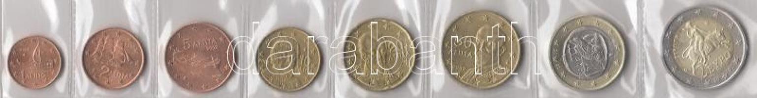 Görögország 2002. 1c-2 euro forgalmi sor T:1
Greece 2002. 1 cent - 2 Euro coin set C:Unc