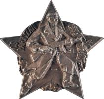 Csehszlovákia 1939-1945. Partizán kitüntetés ezüstözött Br, csavaros rögzítéssel (50x48mm) T:1 Czechoslovakia 1939-1945. Partisan Badge "CS PARTIZAN" silvered Br with screw back C:UNC