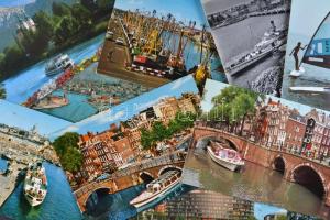 45 db modern, közlekedéssel kapcsolatos motívumlap / 45 modern traffic motive cards