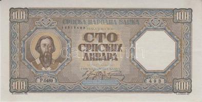 Szerbia / Német megszállás 1943. 100D (2x) sorszámkövető T:I,I-
Serbia / German occupation 1943. 100...