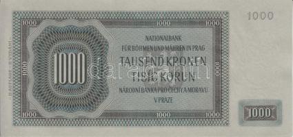 Német 3. Birodalom/Cseh-Morva Protektorátus 1942. 1000K T:I-
German Third Reich/Protectorate of Bohe...