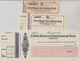 ~1930. A Pesti Magyar Kereskedelmi Bank 3db csekk kitöltetlen T:I