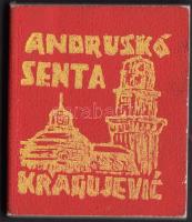 Minikönyv: Senta. Zenta, 1988. Andruskó Károly (1915-2008, grafikus, nyomdász) eredeti fametszeteivel. Sorszámozott, szép állapotban.