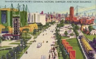 1933 Chicago, International Exposition, Transportation Row - General Motors, Chrysler and Nash buildings (EK)