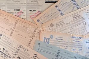 ~1920. 7db befizetési lap Pengő címlet