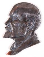 Lenin fej, fémlap, 5x4cm