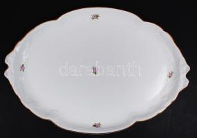 Porcelán tálca, kézzel festett, jelzés nélkül, hibátlan, 40x28cm
