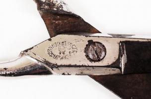 Antik Solingen szabó olló, h:17 cm