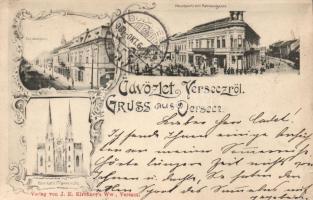 1898 Versec, church, main square, Art Nouveau