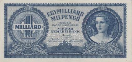 1946. 1.000.000.000MP hamis "MINTA" perforációval T:II